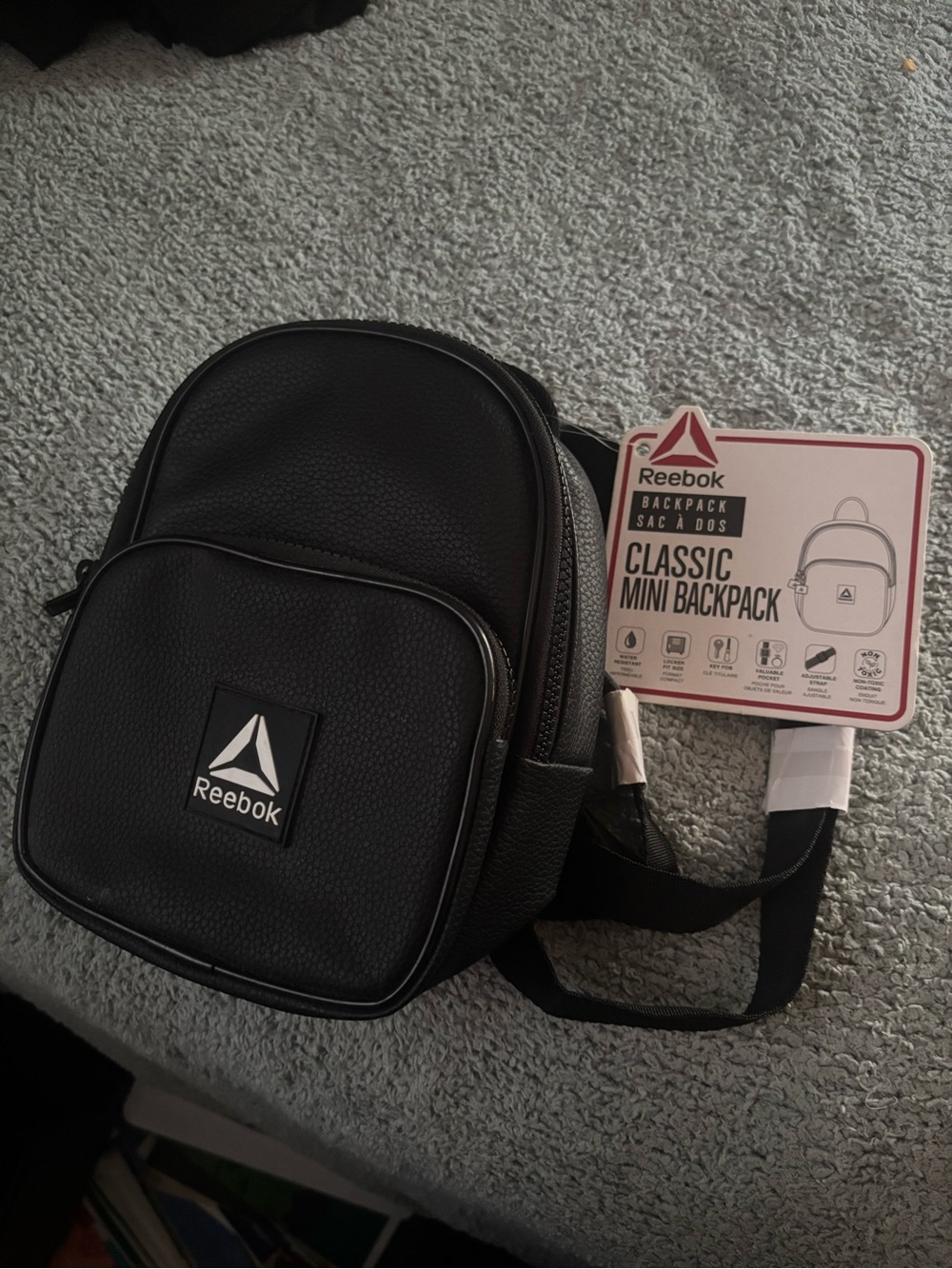 Reebok Black Mini Backpack